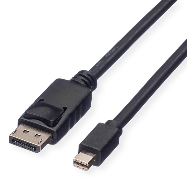 DisplayPort Kabel, DP Stecker zu Mini DP Stecker, schwarz, 1,5m 