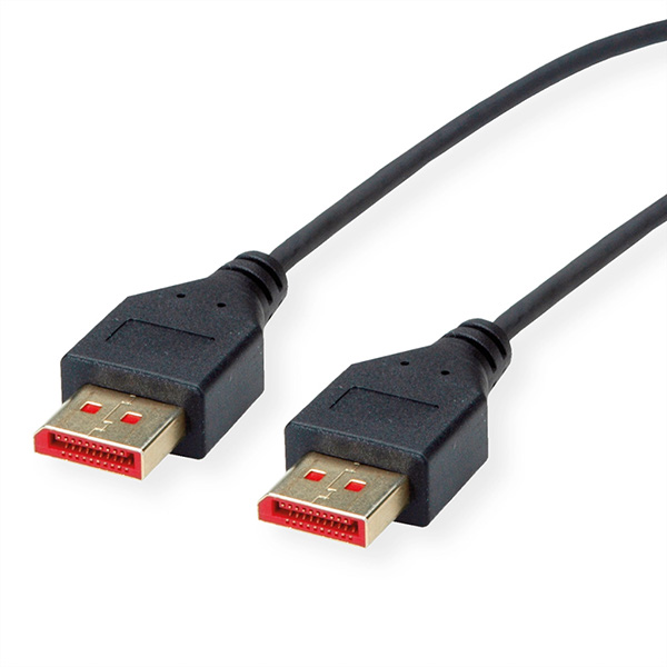 DisplayPort Kabel, v1.4, DP ST - ST, SLIM, schwarz, 1,0m 