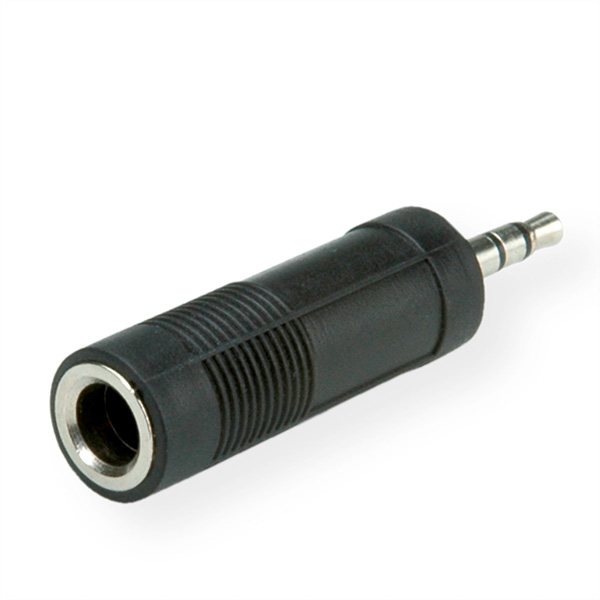 Stereo Adapter, 3,5mm Stecker zu 6,35mm Buchse 