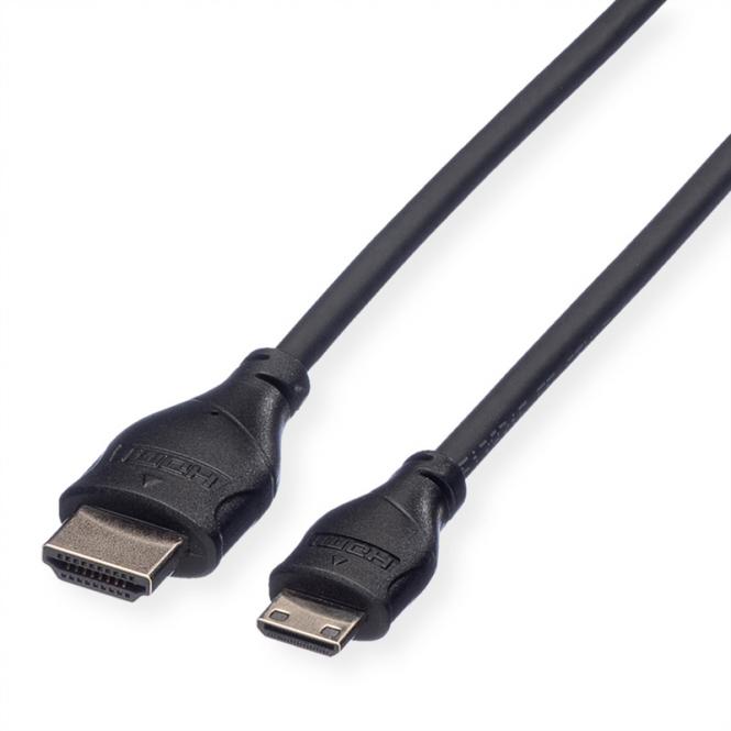 Câble HDMI High Speed avec Ethernet, HDMI M - Mini HDMI M, 2m 