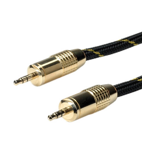 3,5mm Audio-Kabel, Stecker/Stecker, Gold 