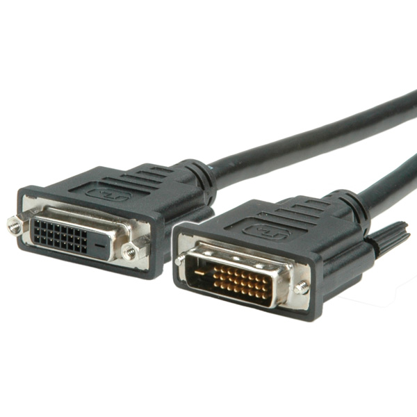 Verlängerungskabel, DVI Stecker (24+1) zu DVI Buchse (24+1), dual link 
