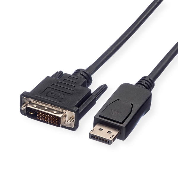 DisplayPort Kabel, DP Stecker zu DVI (24+1) Stecker, LSOH, schwarz, 1,5m 