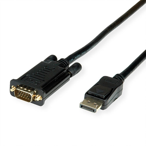 Kabel DisplayPort zu VGA, DP Stecker zu VGA Stecker, schwarz 