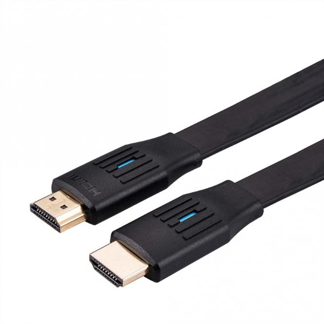 8K HDMI Ultra HD Kabel mit Ethernet, flach, ST/ST, schwarz, 2m 