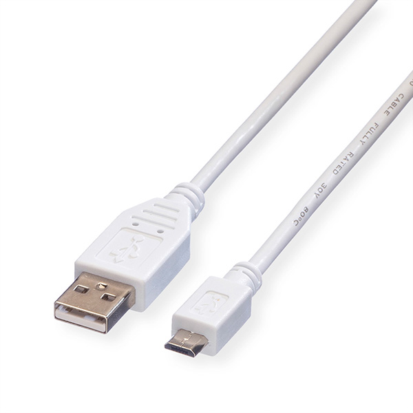 USB 2.0 Kabel, USB A Stecker zu Micro USB B Stecker, 0,15m 