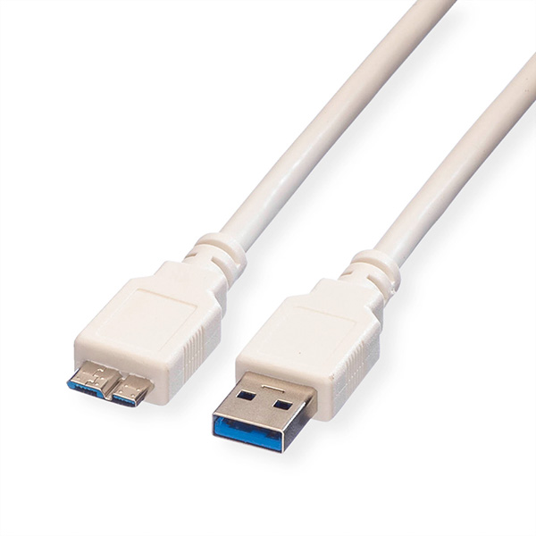 USB 3.0 Kabel, A Stecker zu Micro B Stecker, 0,8m 