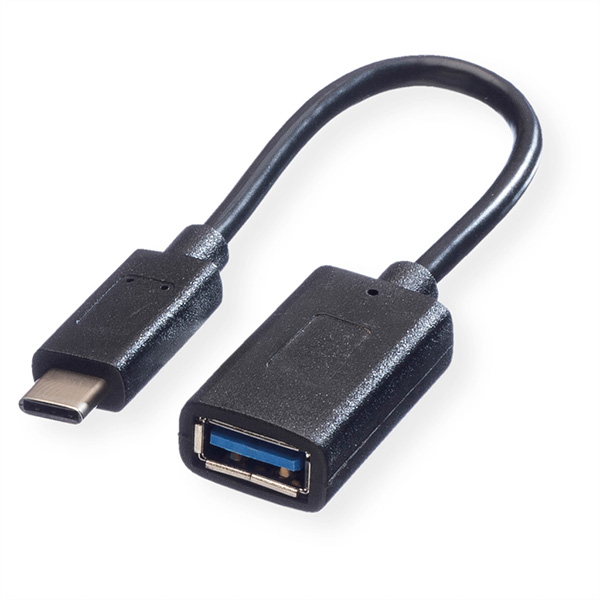 USB 3.1 Kabel, USB 3.1 Typ C zu A, Stecker/Buchse, 0,15m 