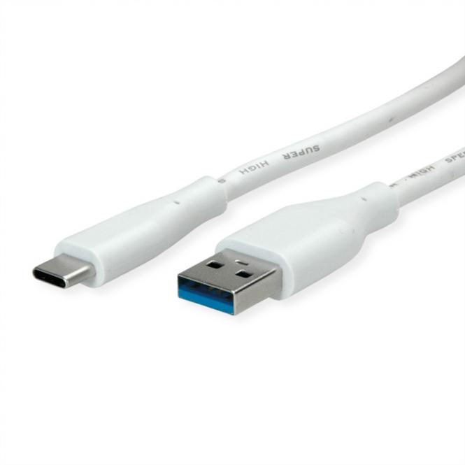 USB 3.2 Gen 1 Kabel, Typ-A-C, ST/ST, weiß, 3m 