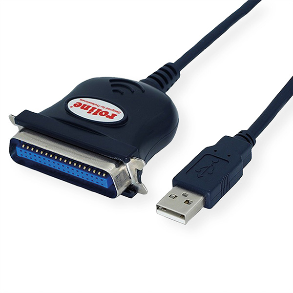 USB Konverter Kabel USB nach IEEE 1284, schwarz, 1,8m 