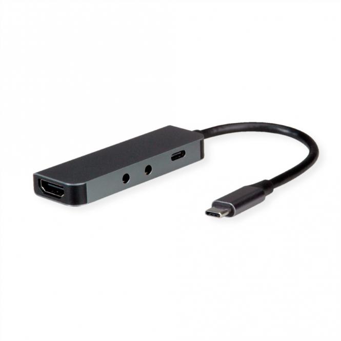 Dockingstation Typ C, 4K HDMI, 2x 3,5mm Audio (TRRS + TRS) 