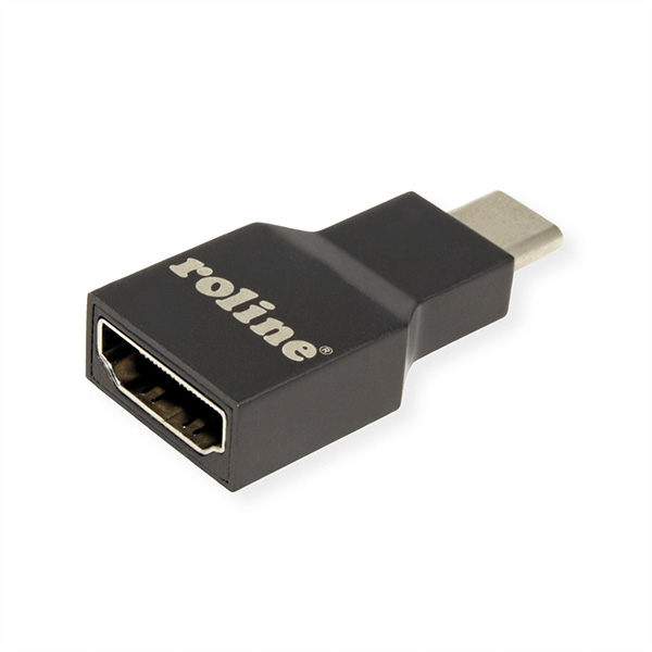 Adapter USB Typ C zu HDMI, ST/BU, schwarz 