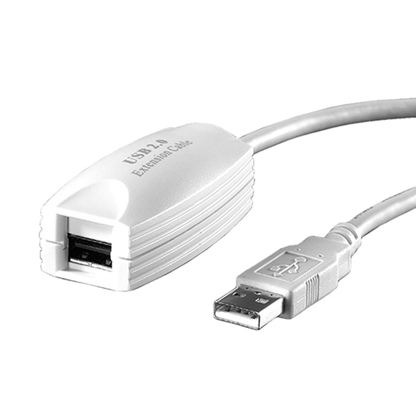 USB 2.0 Verlängerung, weiß, 5m 