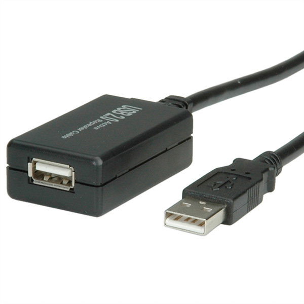 USB 2.0 aktive Kabelverlängerung, mit Repeater, 12m 