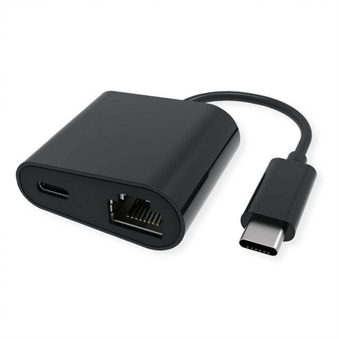 USB 3.2 Gen 2 Typ C zu Gigabit Ethernet Konverter + 1x PD Port, 100W 