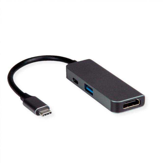 Display Adapter USB Typ C - HDMI + USB 3.2 Gen 1A + Typ C PD 