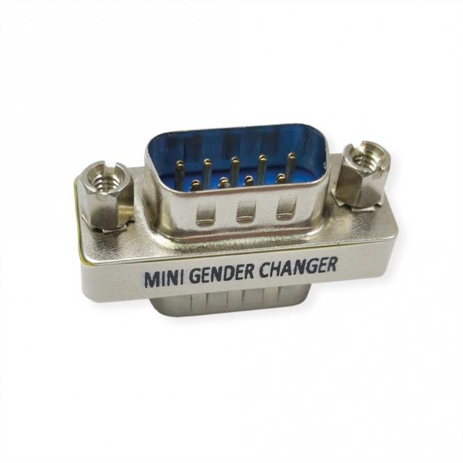 Mini Gender Changer, 9pol. Stecker-Stecker 