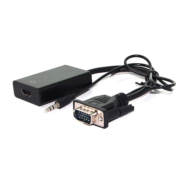 Adapterkabel VGA+Audio zu HDMI, 0,15m 