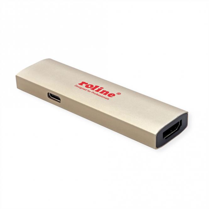 GOLD Adapter USB Typ C, HDMI, BU/BU, PD (60W) 