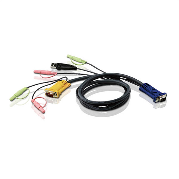 KVM Kabel, VGA, USB und Audio, 1,8m 