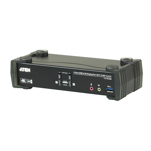 2-Port USB 3.0 4K DisplayPort MST KVM Switch 