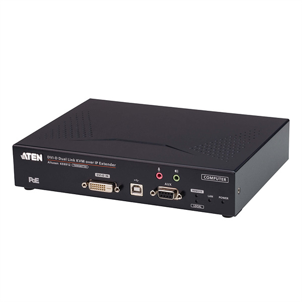 DVI-D Dual Link KVM Over IP Extender mit PoE Sender KE6912T 
