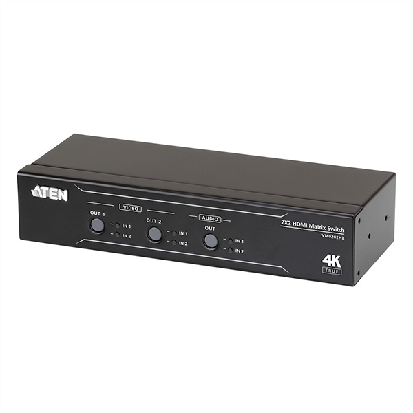 VM0202HB 2 x 2 True 4K HDMI Audio/Video Matrix Switch 