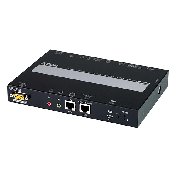 1 Port KVM over IP Switch, Local-Remote Share Access, Einzelport, VGA 
