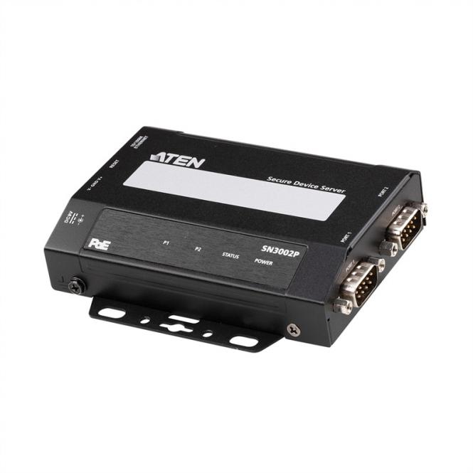 SN3002P 2-Port RS-232 Secure Device Server PoE 