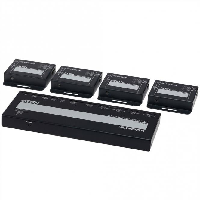 VS1824KIT 4-Port 4K HDMI Cat6 Splitter mit 4 Empfänger 