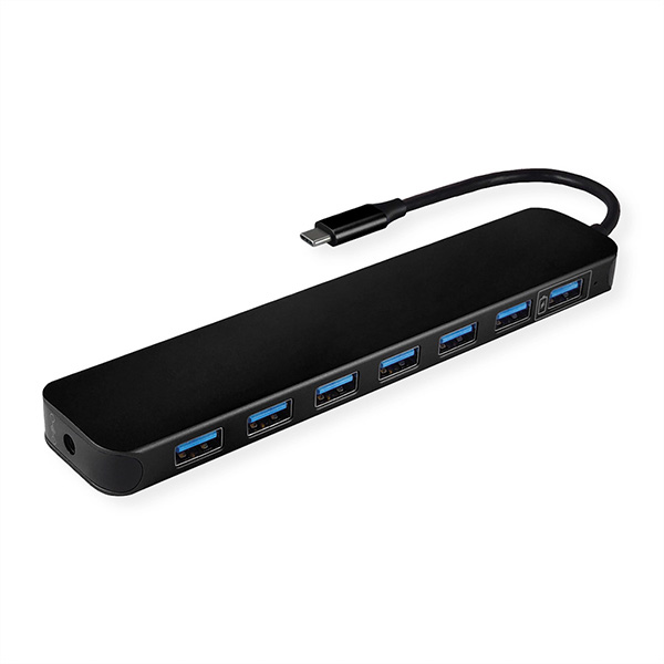 USB 3.2 Gen 1 Hub, 7fach, Typ C Anschlusskabel 