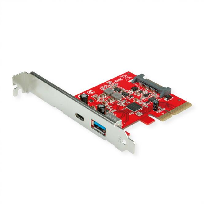 PCI-Express-Karte, USB 3.2 Gen 2, 1x USB-A, 1x USB-C 