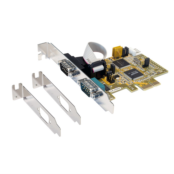 PCIe Karte, 2x RS232, inkl. Low Profile Bügel 