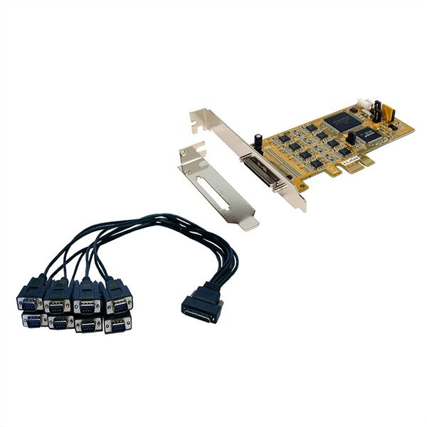 PCI Express 8x seriell inkl. LP Bügel und Octopus Kabel 