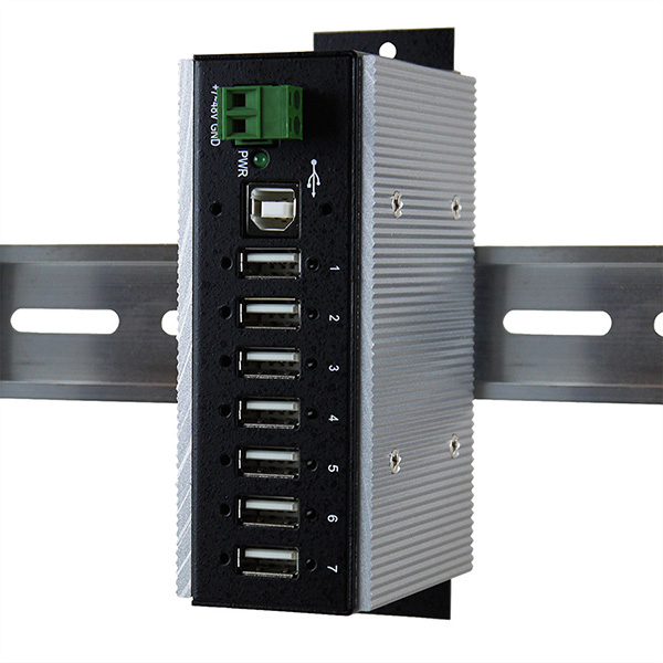 7-Port USB 2.0 Hub, 15 KV Überspannungsschutz 