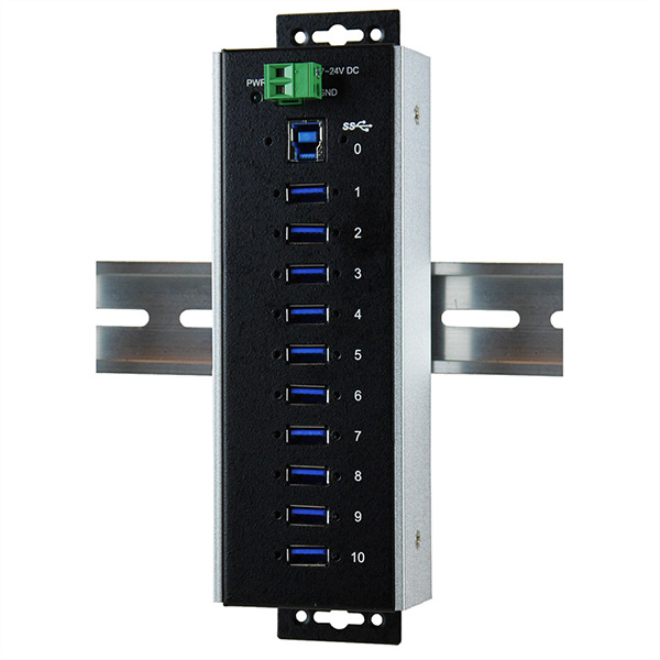 10-Port USB 3.0 Hub, 15 KV ESD Überspannungsschutz, für erweiterten Temperaturbereich 