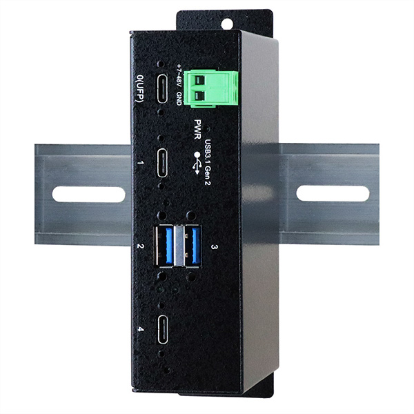4-Port USB 3.1 (Gen2) Metall HUB, 2 x USB-C und 2 x USB-A 