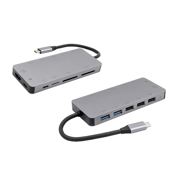 EX-1221HM, USB 3.1 Gen1 C-Hub, 11 Ports für Notebook, Matebook und MacBook 