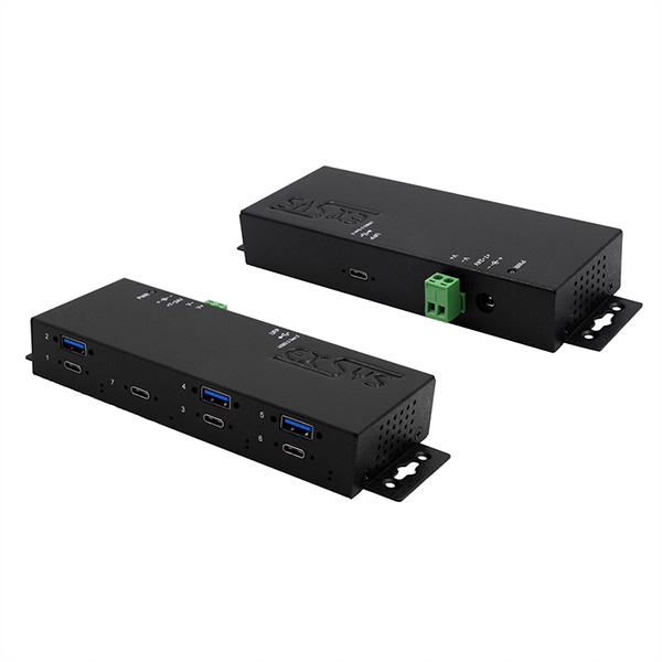 EX-1237HMVS, 7-Port USB 3.2 Gen2 Hub, 4 x USB-C, 3 x USB-A 