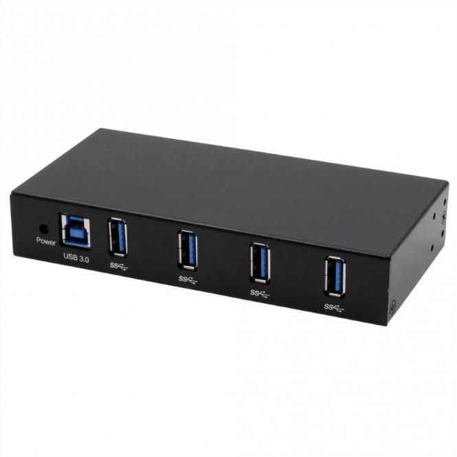 EX-11234HMS 4 Port USB 3.2 Gen 1 HUB Din-Rail Kit und Wand VIA VL811+ Chipset 