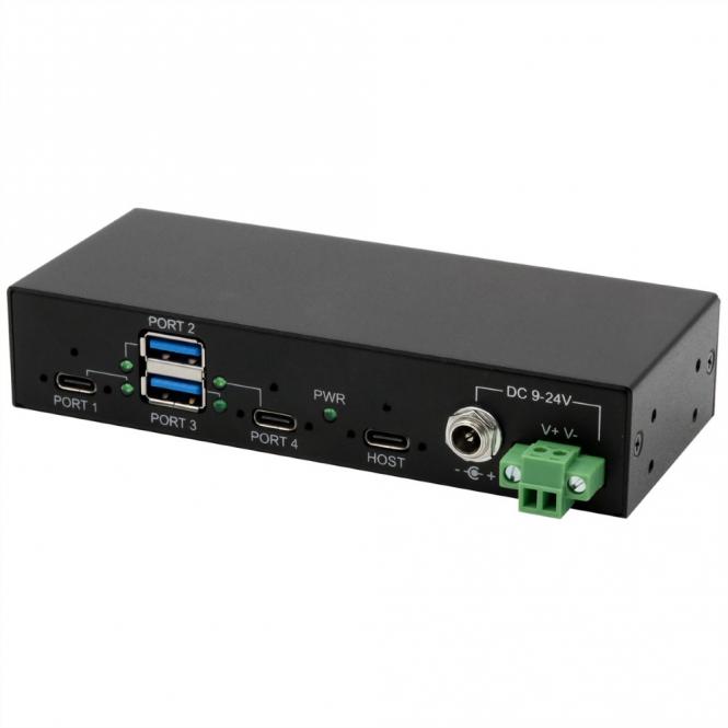 EX-11295HMS 4 Port USB 3.2 Gen 2 HUB 2x C und 2x A-Ports 