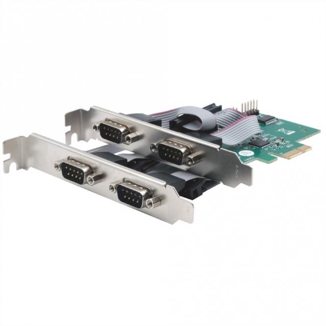 EX-46014 4S Seriell RS-232 PCIe Karte 
