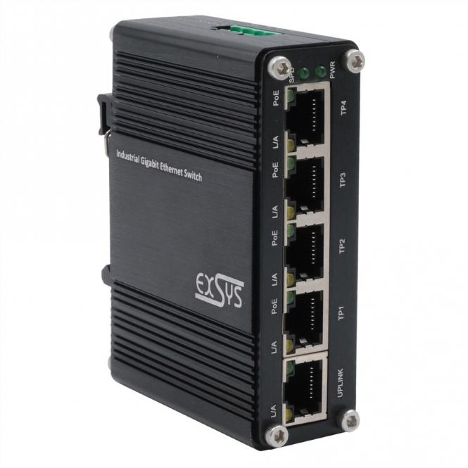EX-62020PoE 5-Port Industrie Ethernet Switch PoE 