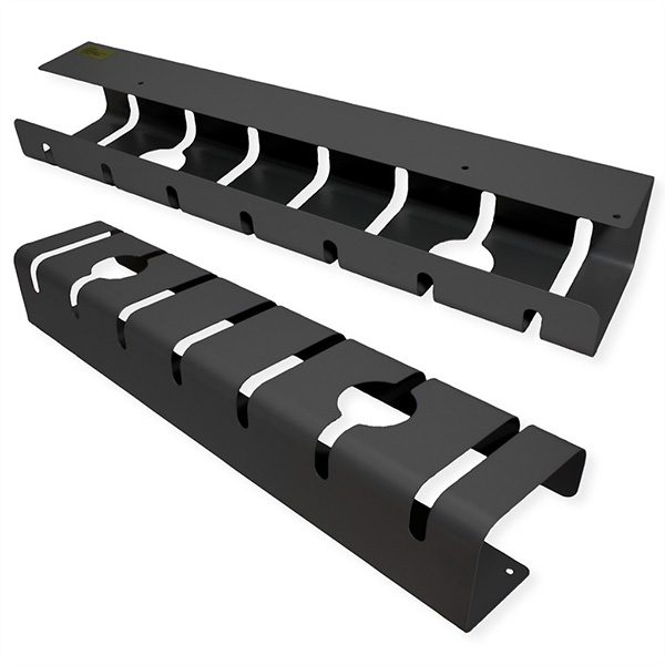 Kabelkanal, Untertischmontage (2 Stück), schwarz 