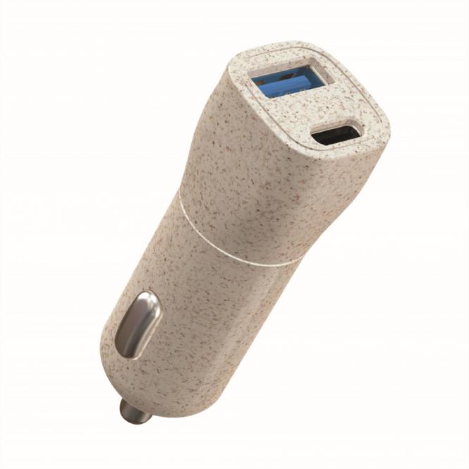 BIO-CC-38W Dual USB 38W PD Dual Port USB-C und USB-A Autoladegerät 