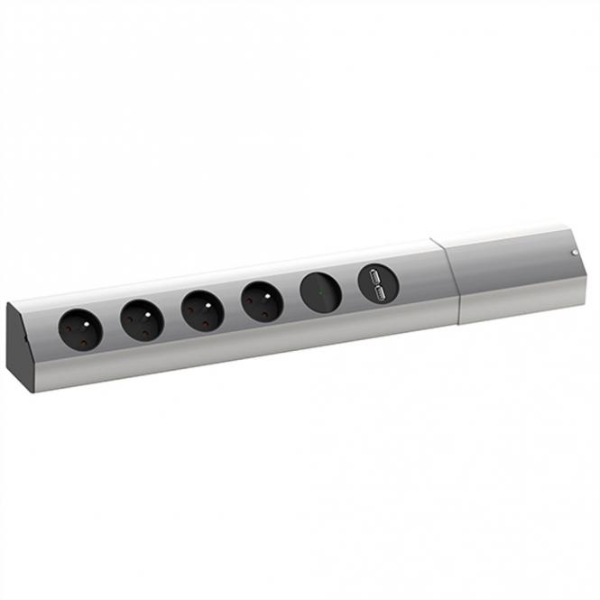 CASIA 4xUTE 1xSchalter 1xUSB Charger Strom 2m CEE7/7 