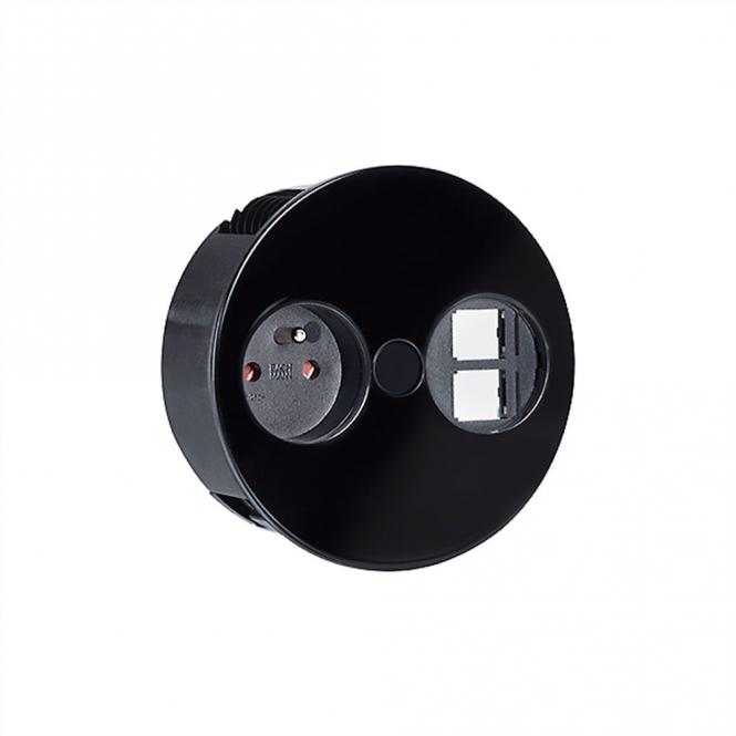 TWIST 1xUTE 2xKeystone schwarz 30GE seidenmatt 