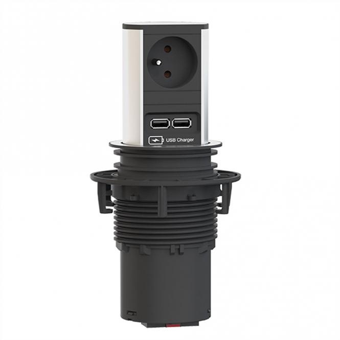 ELEVATOR 1xUTE 1xUSB Charger 2,0m CEE7/7 