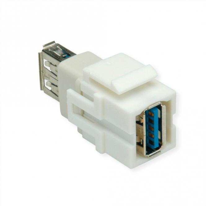 USB A/A 3.0 Keystone Modul weiss 