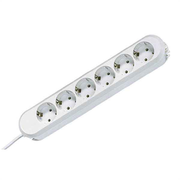 SMART Steckdosenleist,e 6x Schuko, weiß, 1,5m 